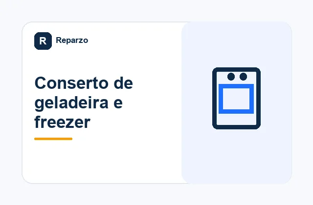Ilustração editorial do serviço de conserto de geladeira e freezer