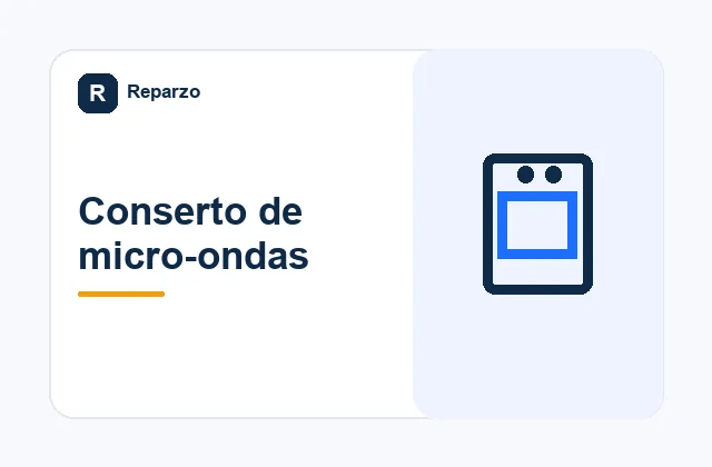 Ilustração editorial do serviço de conserto de micro-ondas