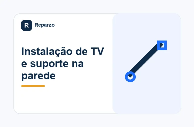 Ilustração editorial do serviço de instalação de tv e suporte na parede