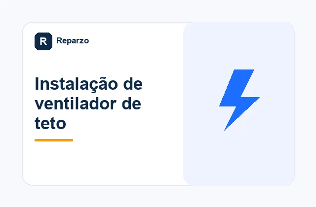 Ilustração editorial do serviço de instalação de ventilador de teto